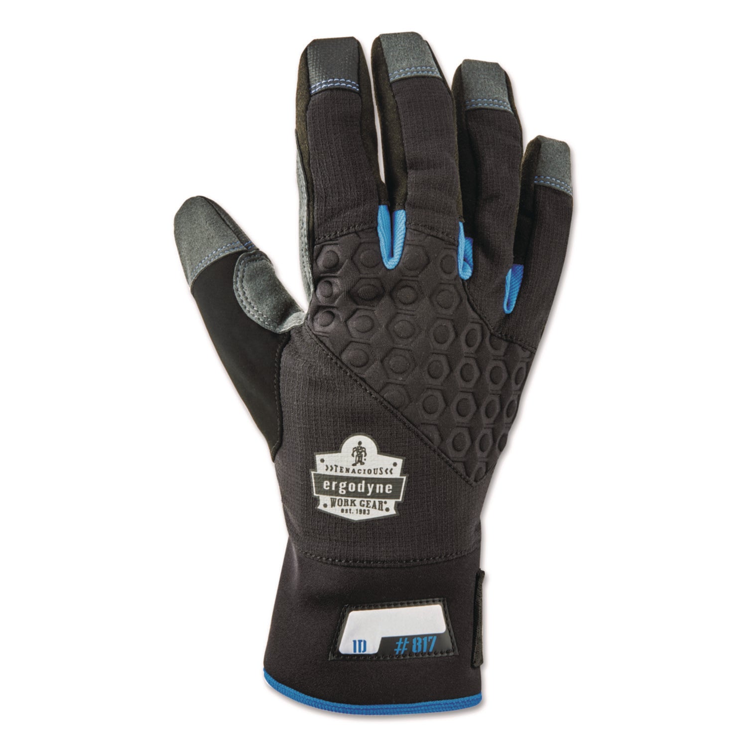 Ergodyne ProFlex 817 Reinforced Thermal Winter Work Gloves, XXL, Black, 3" Thickness, 15" Length, Touchscreen Capable, Waterproof, Machine Washable, Superior Grip, 2 Pairs
