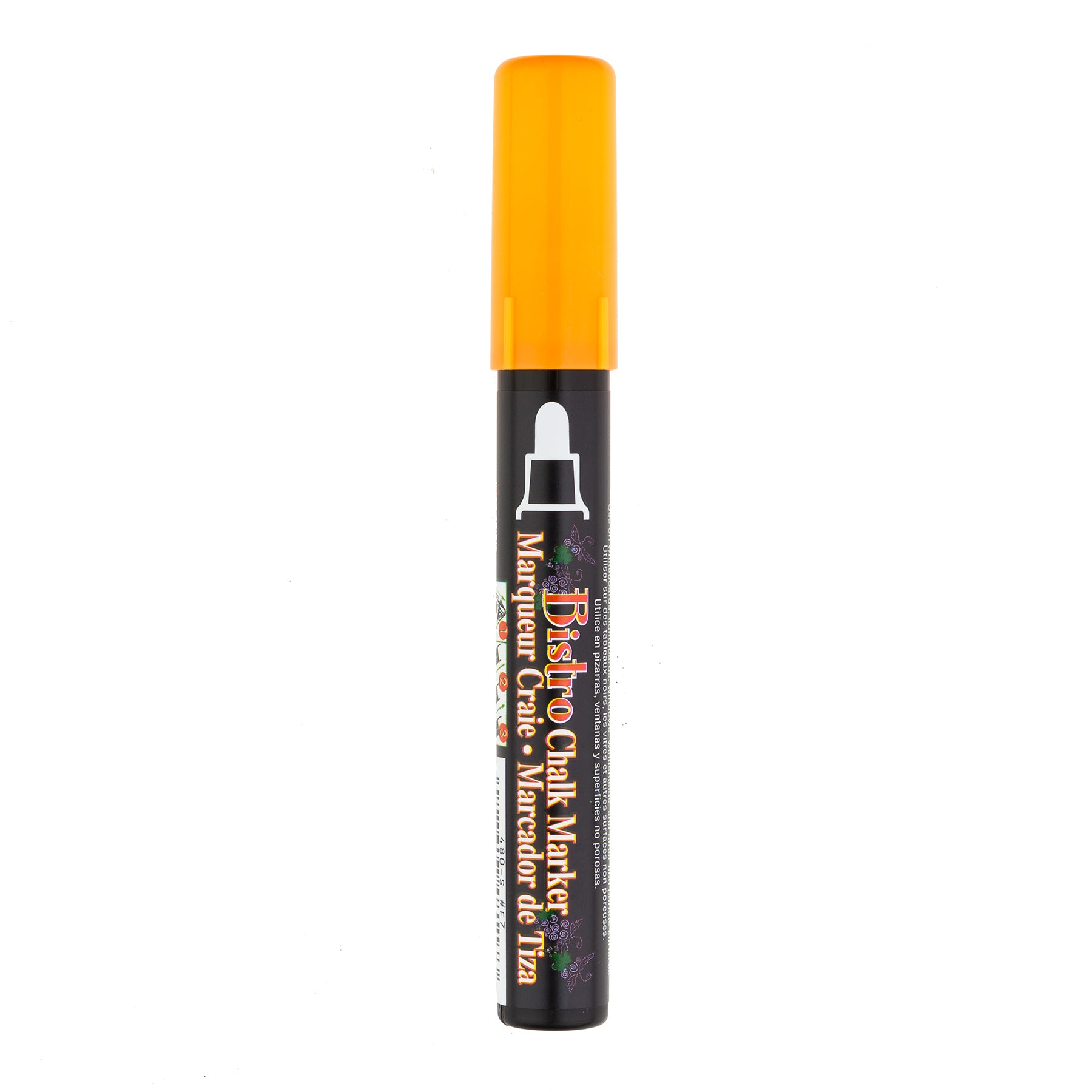 Bistro Chalk Marker Broad Tip, 480F-S, Fluorescent Orange
