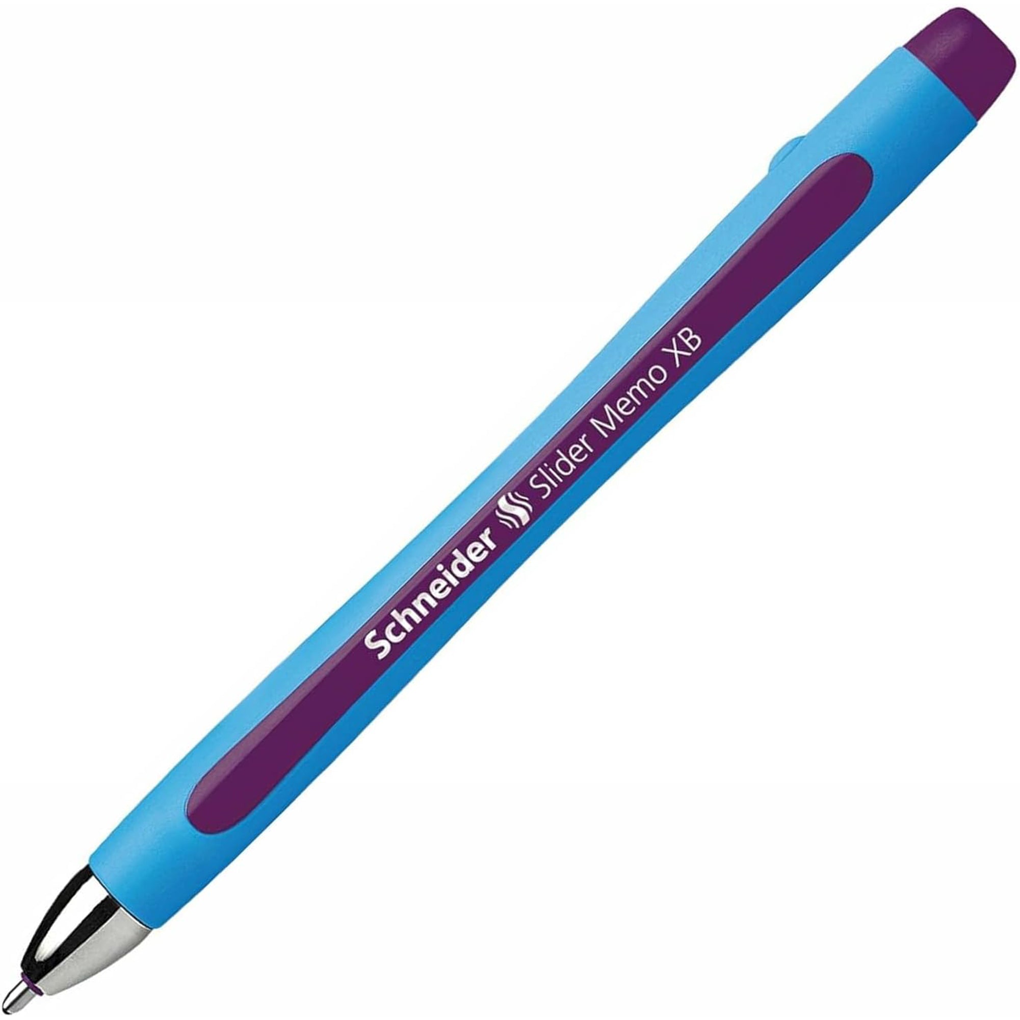 Slider Memo XB Ballpoint Pen, 1.4 mm, Violet Ink, Box of 10 Pens