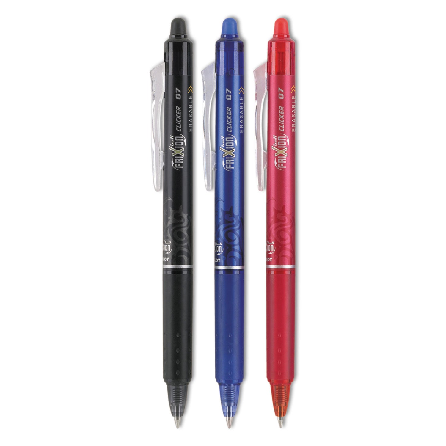 FriXion Gel Pens - 0.7 mm Fine Pen Point - Retractable - Erasable - Assorted Ink - Gel-based - Assorted Barrel - Writing - 3 / Pack