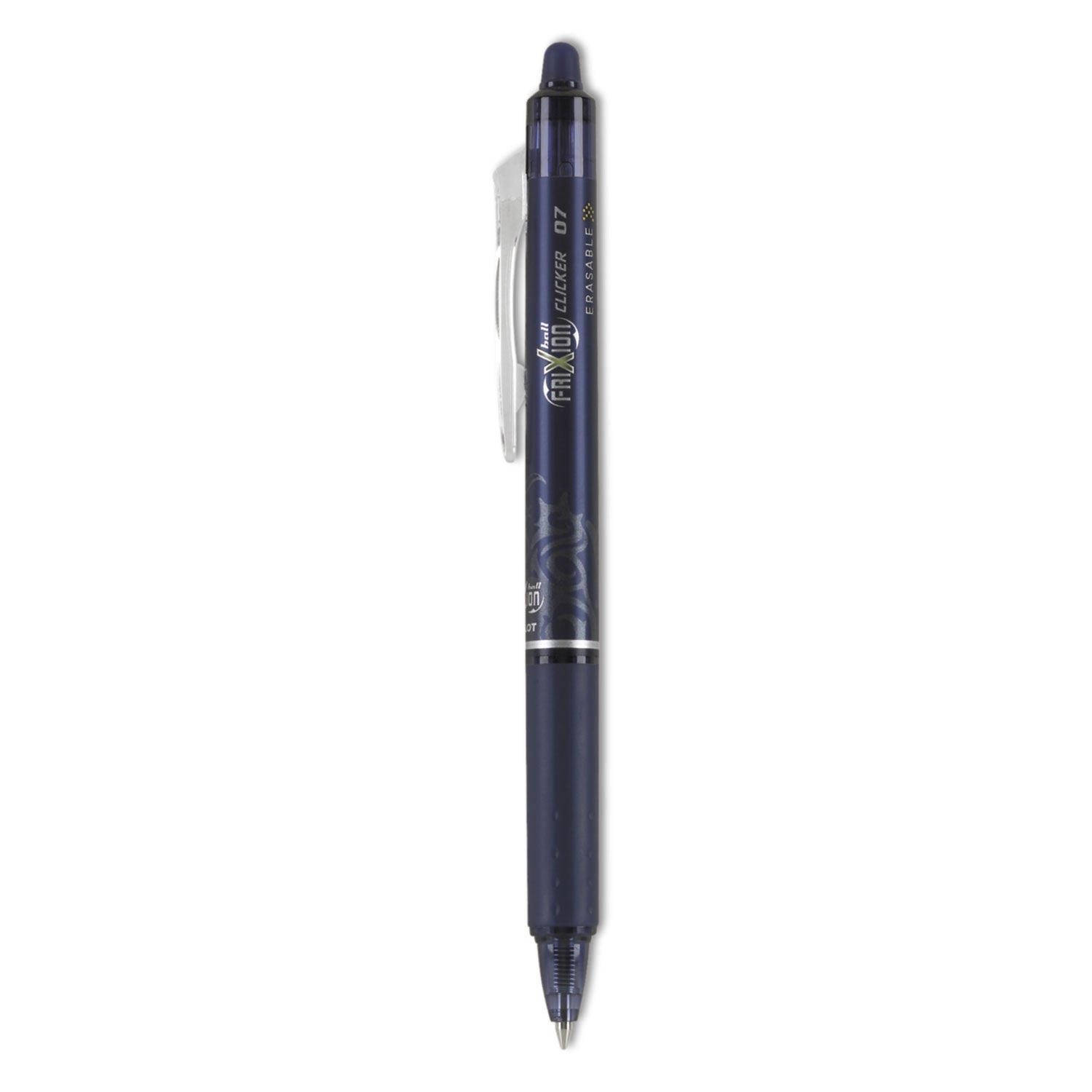 FriXion Gel Pens - 0.7 mm Fine Pen Point - Refillable - Retractable - Erasable - Navy Blue Ink - Gel-based - Navy Blue Barrel - Document, Writing - 1 Dozen