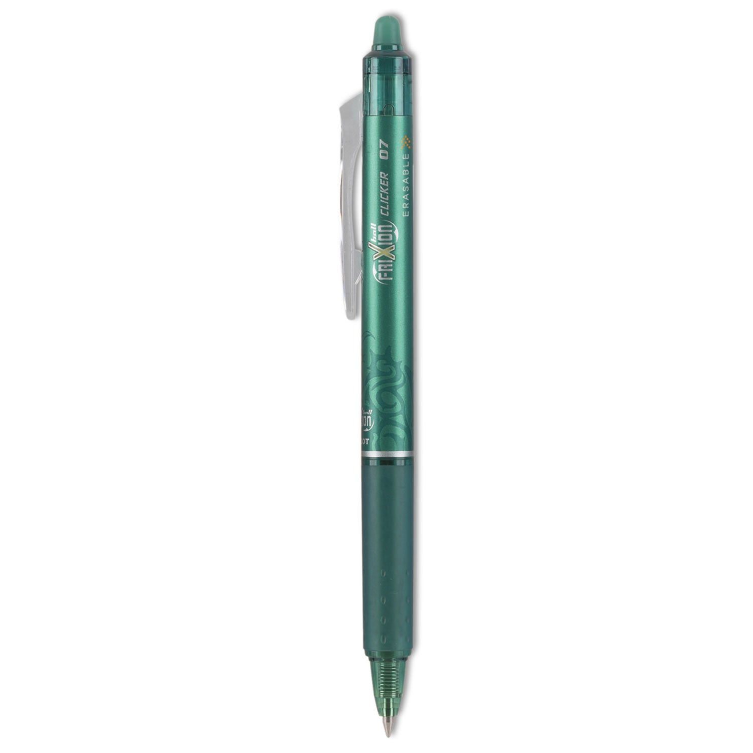 Retractable - Erasable - Green Ink - Gel-based - Green Barrel - Document - 12 / Dozen