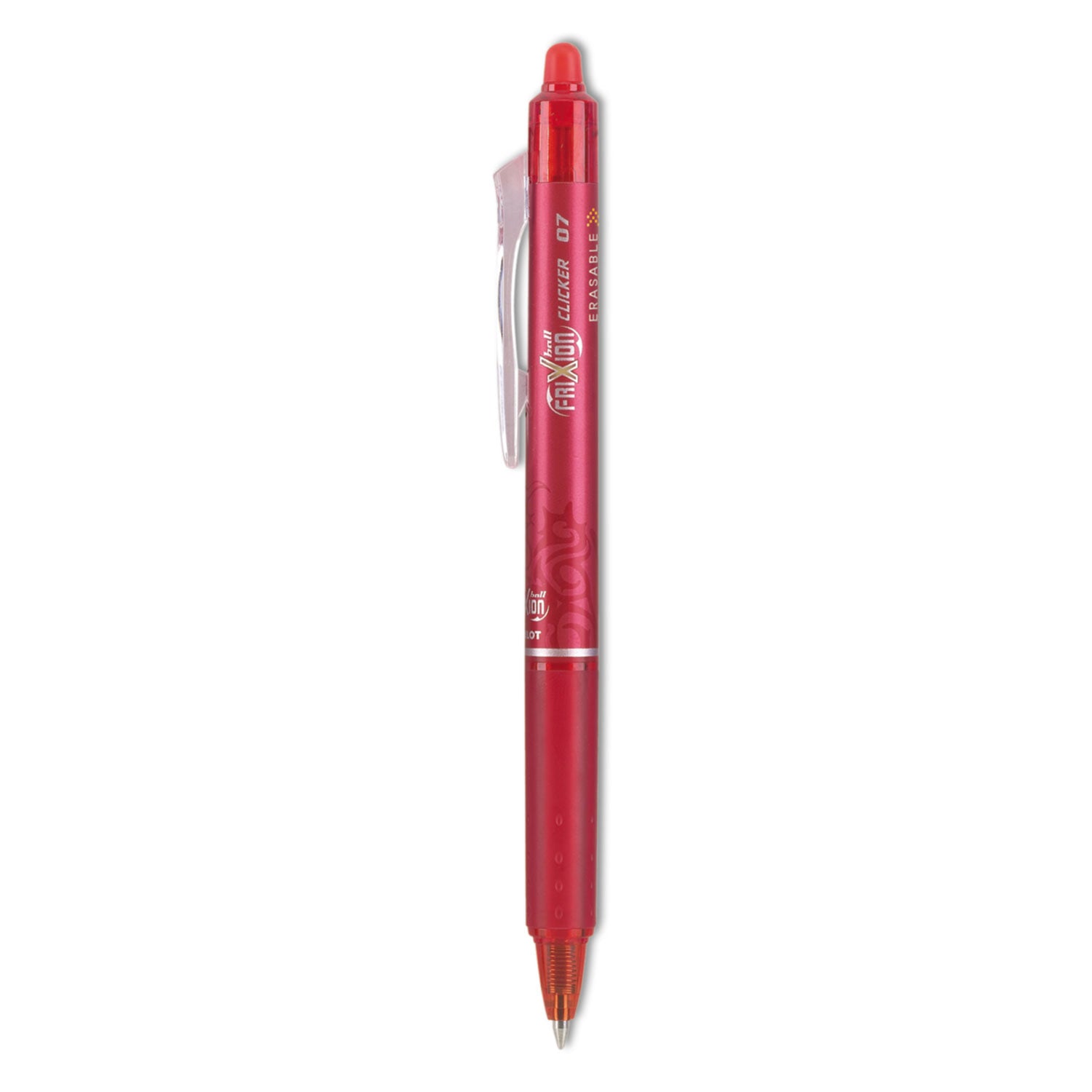FriXion Gel Pens - 0.7 mm Fine Pen Point - Retractable - Erasable - Red Ink - Gel-based - Document, Writing - 1 Dozen