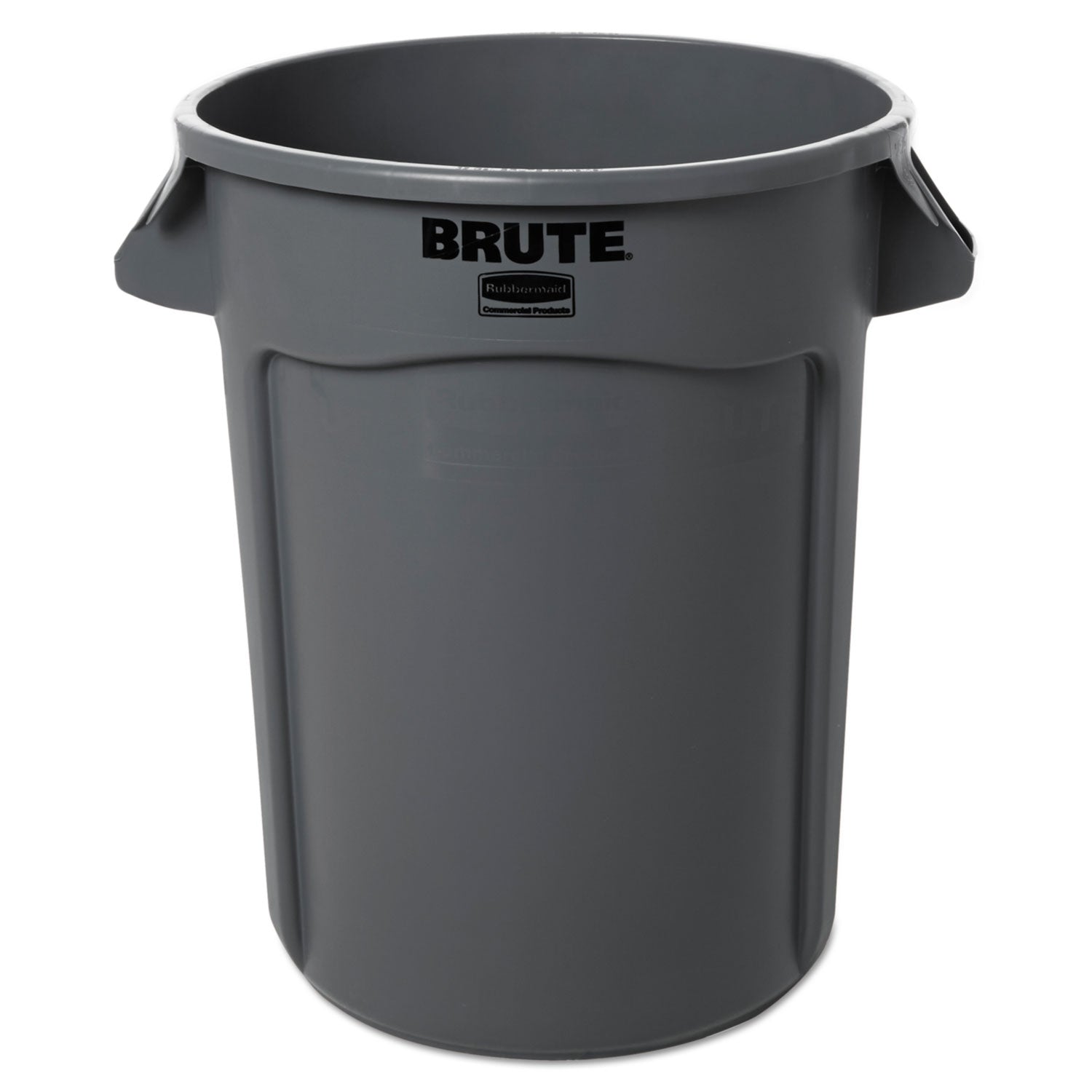 Rubbermaid Commercial Brute 32-Gallon Vented Container - 32 gal Capacity - Round - Handle, Heavy Duty, Reinforced, UV Coated, Damage Resistant, Warp Resistant, Tear Resistant, Crush Resistant - 27.3" Height x 21.9" Diameter - Plastic - Gray - 1 Each