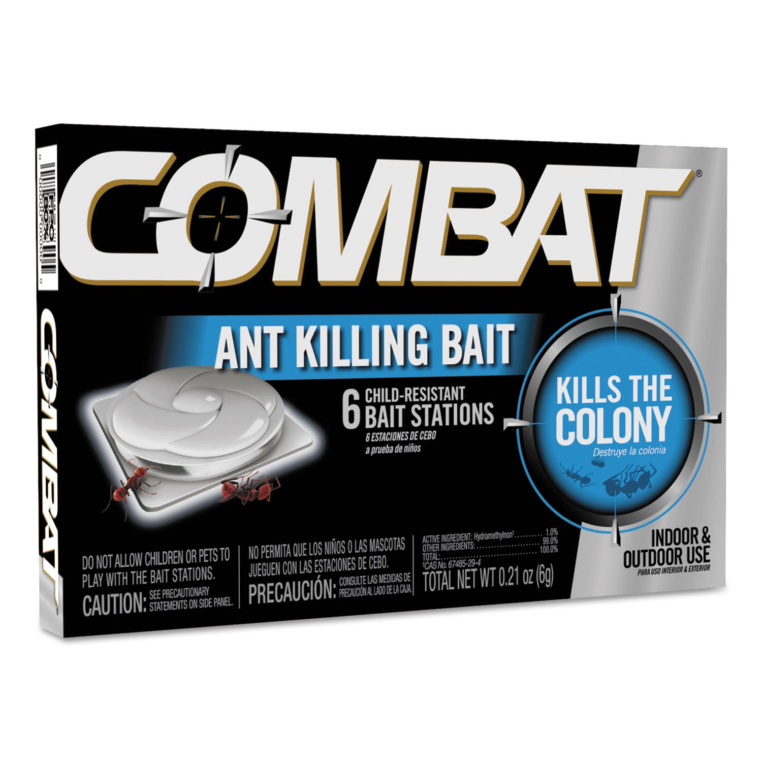 Kills Ants - 0.21 oz - Black, Silver - 6 / Box