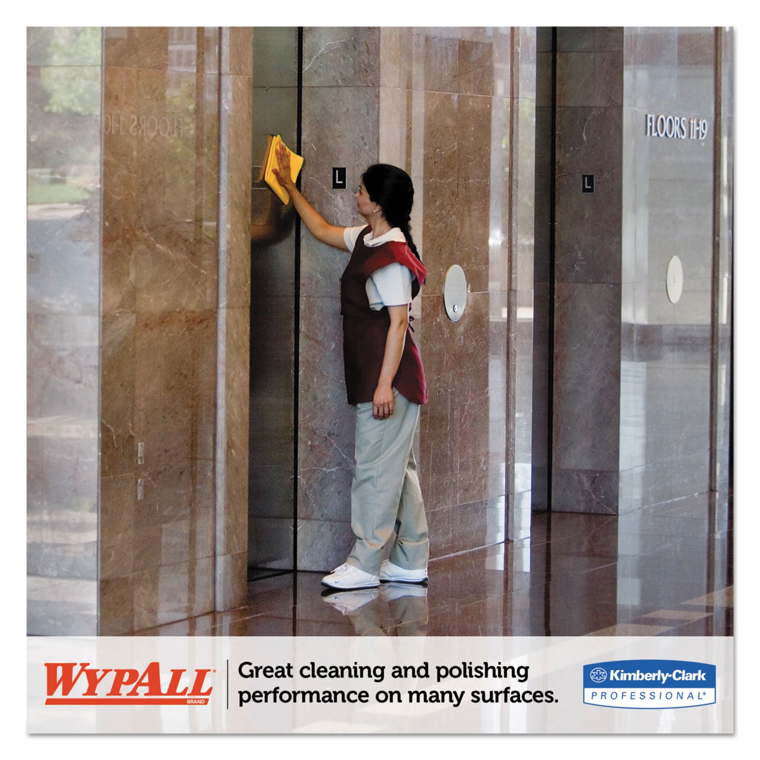 Wypall Microfiber Cloths - General Purpose - 15.75" Length x 15.75" Width - Eco-friendly, Absorbent, Durable, Launderable, Washable - Yellow - 6/Pack - 4 / Carton
