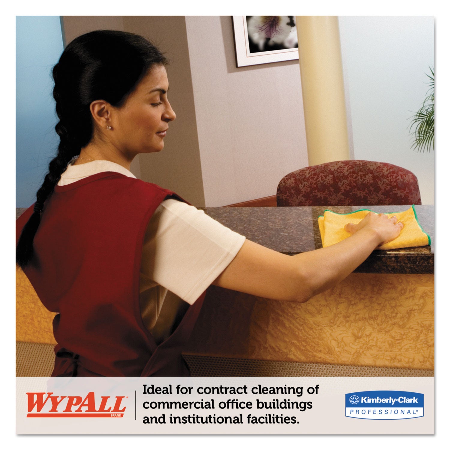 Wypall Microfiber Cloths - General Purpose - 15.75" Length x 15.75" Width - Eco-friendly, Absorbent, Durable, Launderable, Washable - Yellow - 6/Pack - 4 / Carton