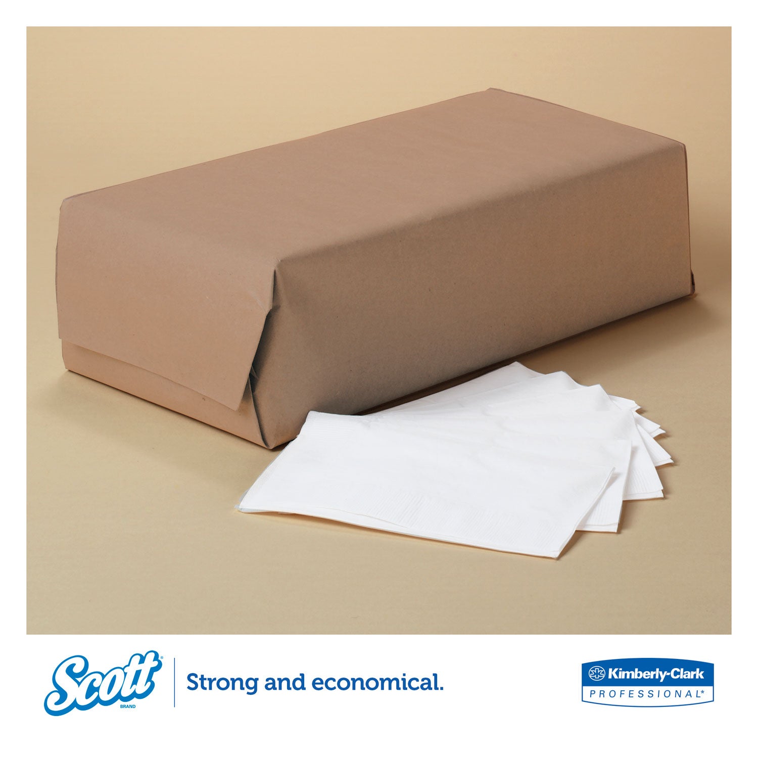 1/8-Fold Dinner Napkins, 2-Ply, 17 x 14 63/100, White, 300/Pack, 10 Packs/Carton