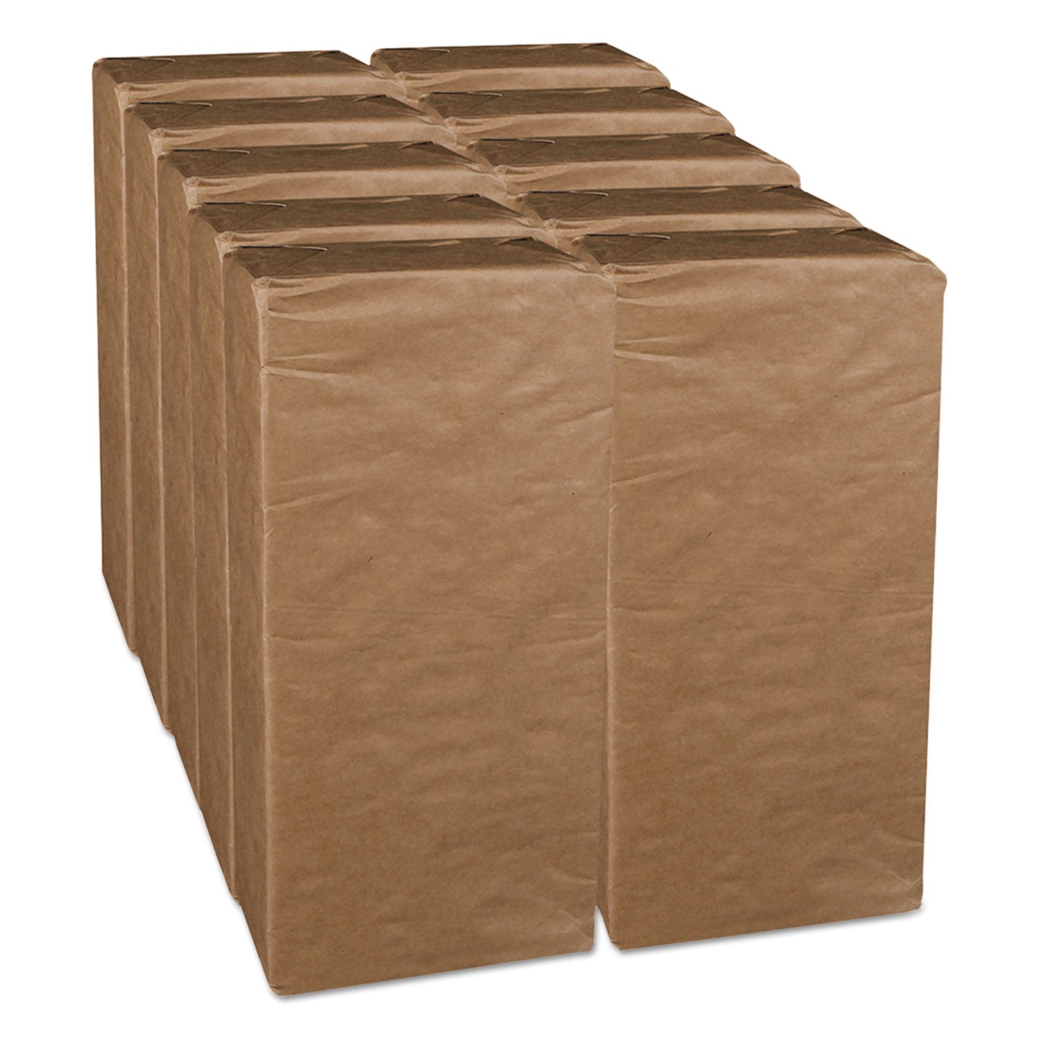 1/8-Fold Dinner Napkins, 2-Ply, 17 x 14 63/100, White, 300/Pack, 10 Packs/Carton