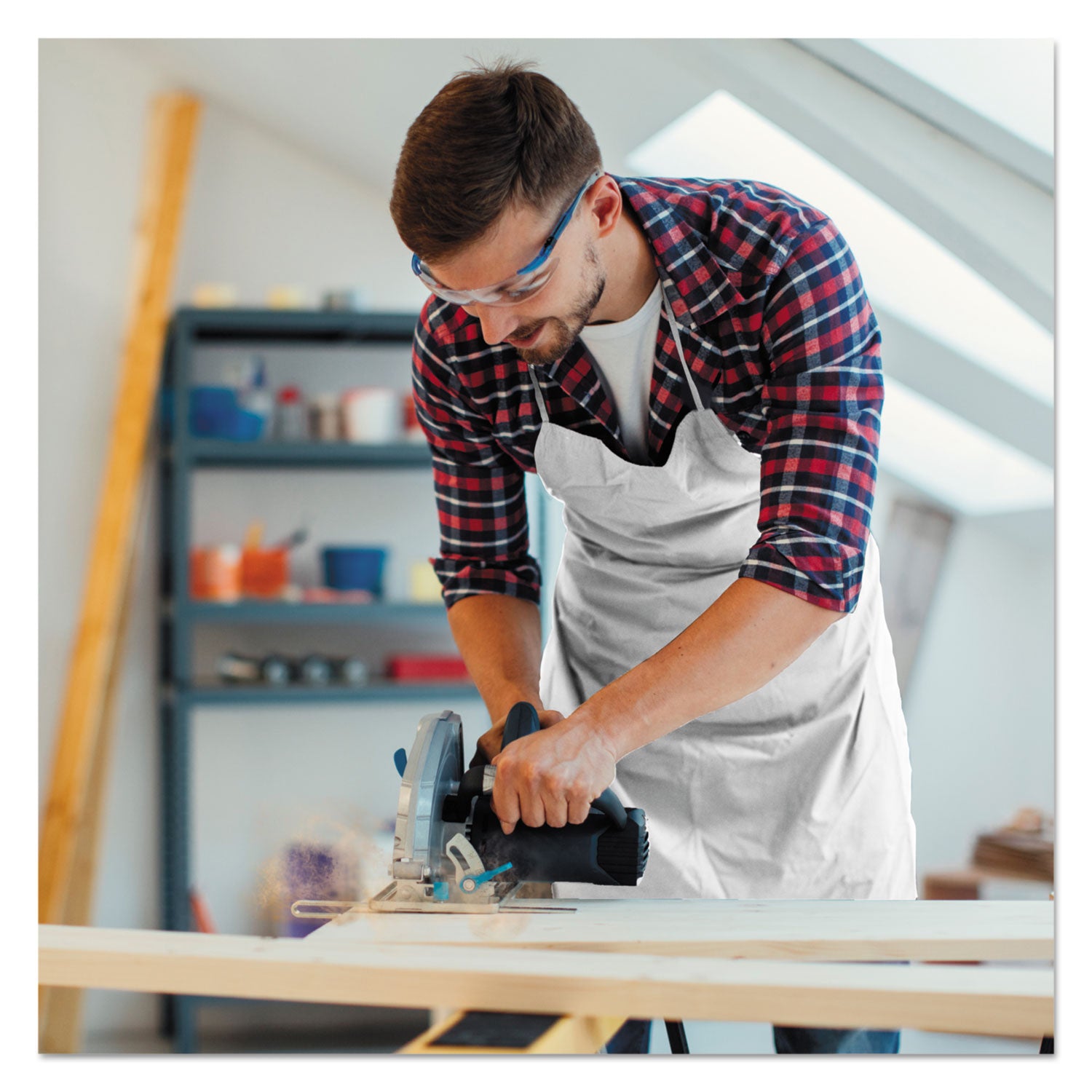 A20 Apron, 28" x 40",  One Size Fits All, White
