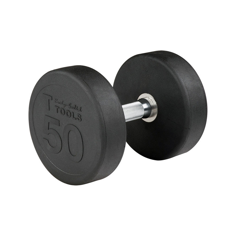 Rubber Round Dumbell 5-50Lb Pairs
