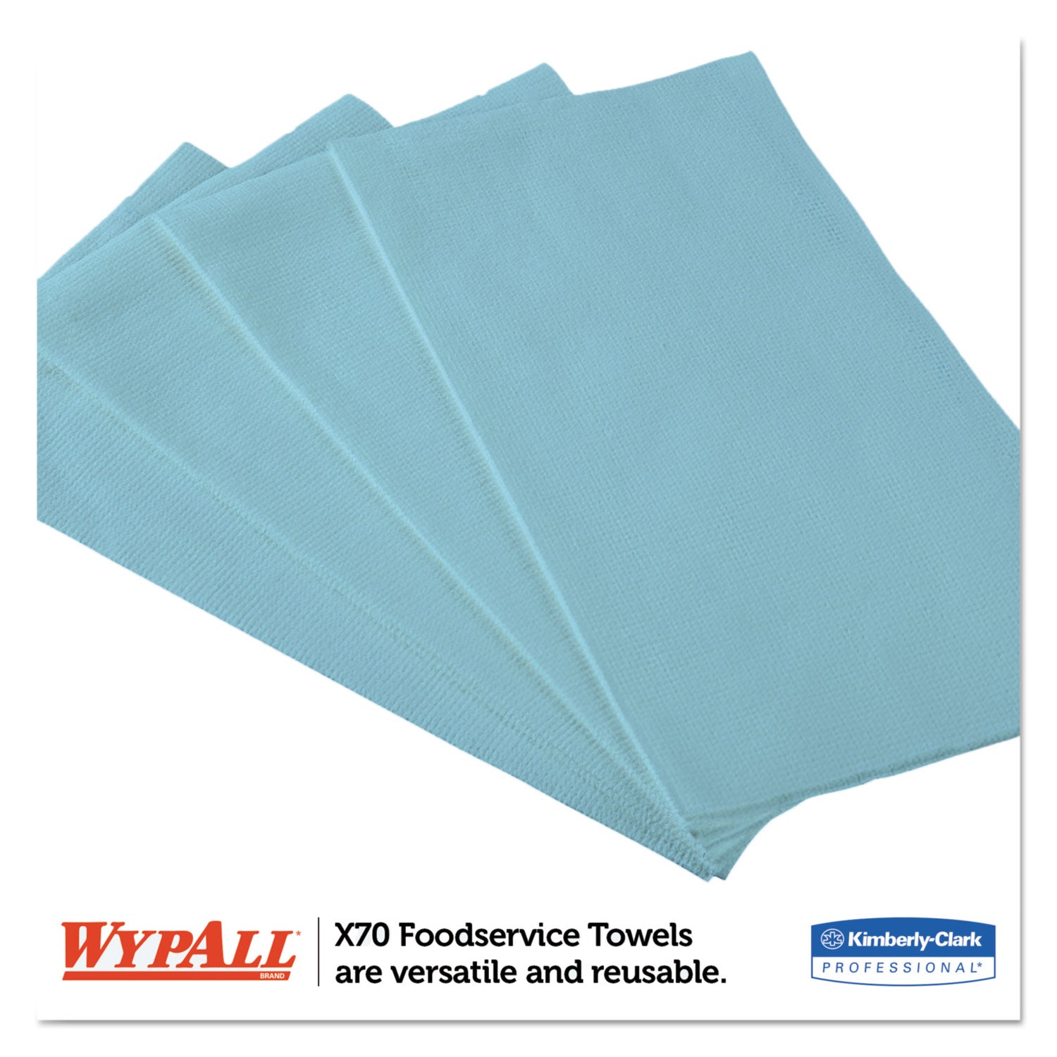 Quarter-fold - 12.50" Width x 23.50" Length - Blue - Hydroknit - 300 / Carton