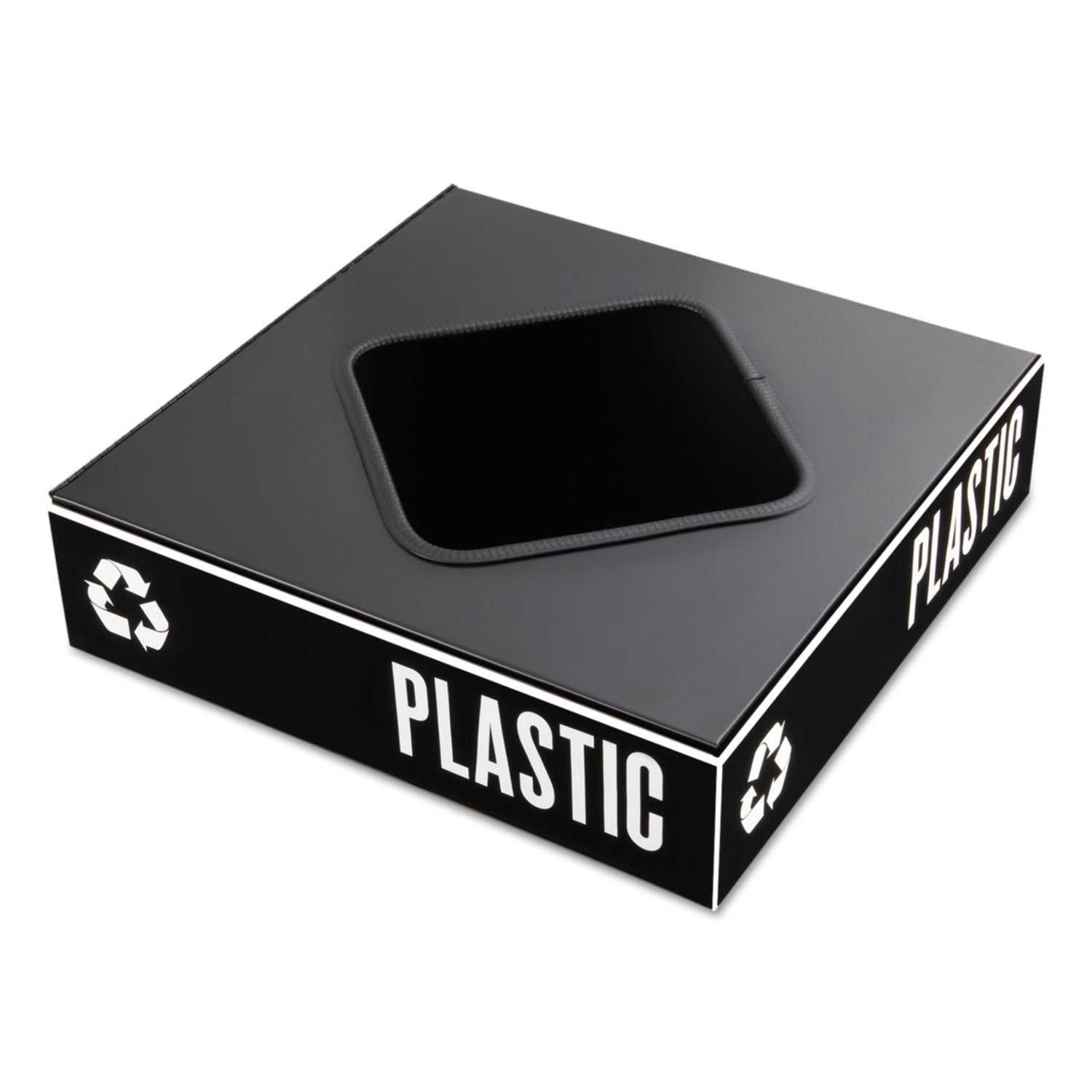 Lid Receptacle S Pub Sq Blk