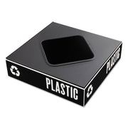 Lid Receptacle S Pub Sq Blk