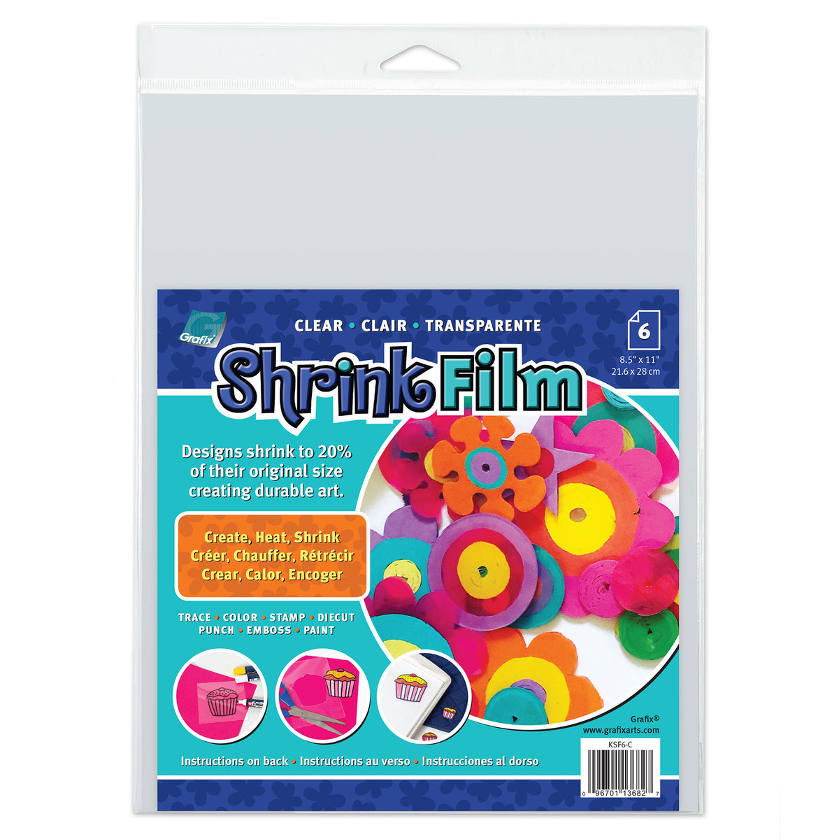 (2 PK) 6PK SHT CLR SHRINK FLM 85X11