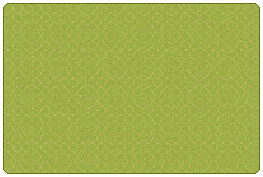 KIDSoft Comforting Circles Tonal Solid Rug - 3ft x 4ft - Rectangle - Green Tan