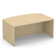 OfficeSource Laminate 71"W Bow Front Desk Shell - Maple