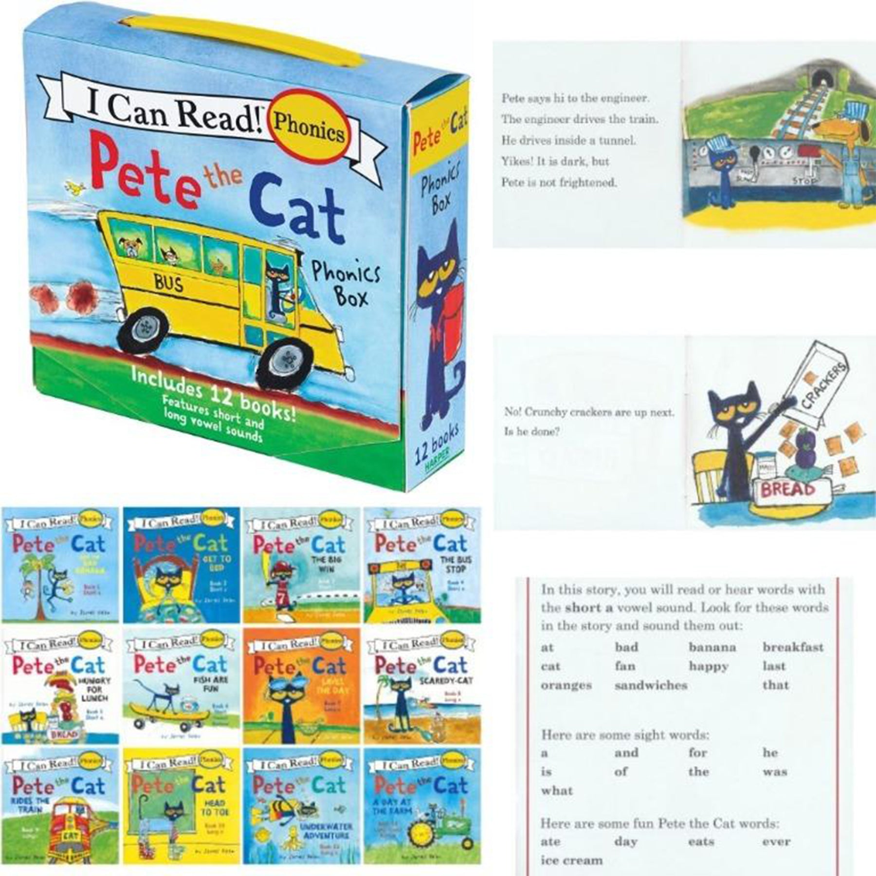 I Can Read!™ Pete the Cat Phonics Box, Set of 12 Books
