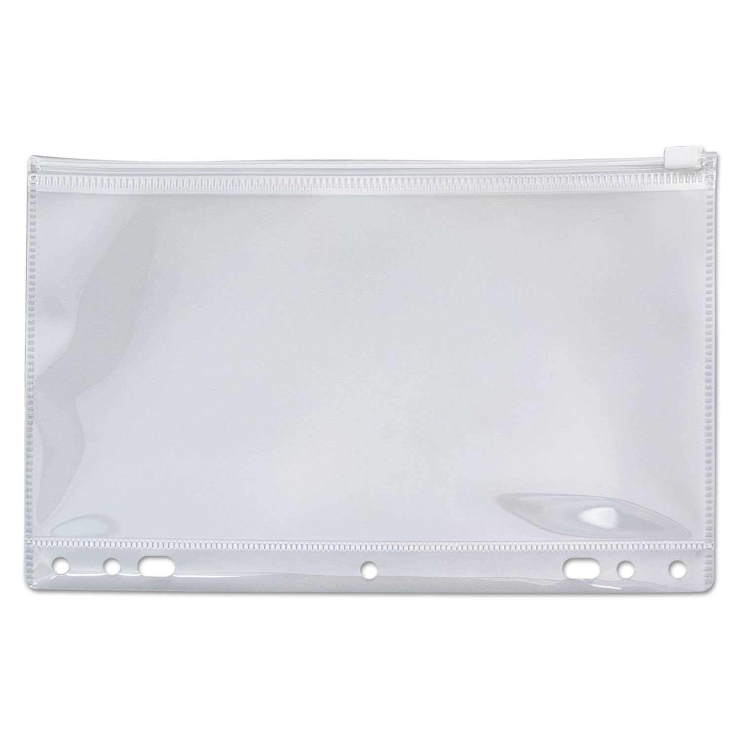 Zip-All Ring Binder Pocket, 2- to 7-Hole Punched, 6" x 9.5", Clear