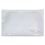 Zip-All Ring Binder Pocket, 2- to 7-Hole Punched, 6" x 9.5", Clear