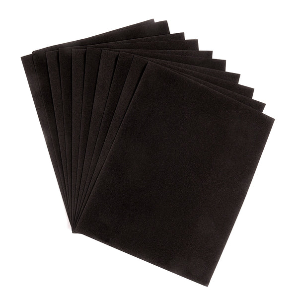 Velour Paper - 10 sheets 8.5"x11", Black