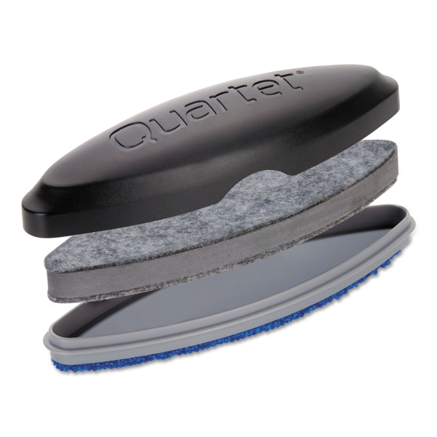 2" Width x 6.50" Length - Used as Ink Remover, Residue Remover, Spot Remover, Chalk Remover - Durable, Easy-grip Handle, Magnetic - Black - Felt, MicroFiber - 1 / Pack