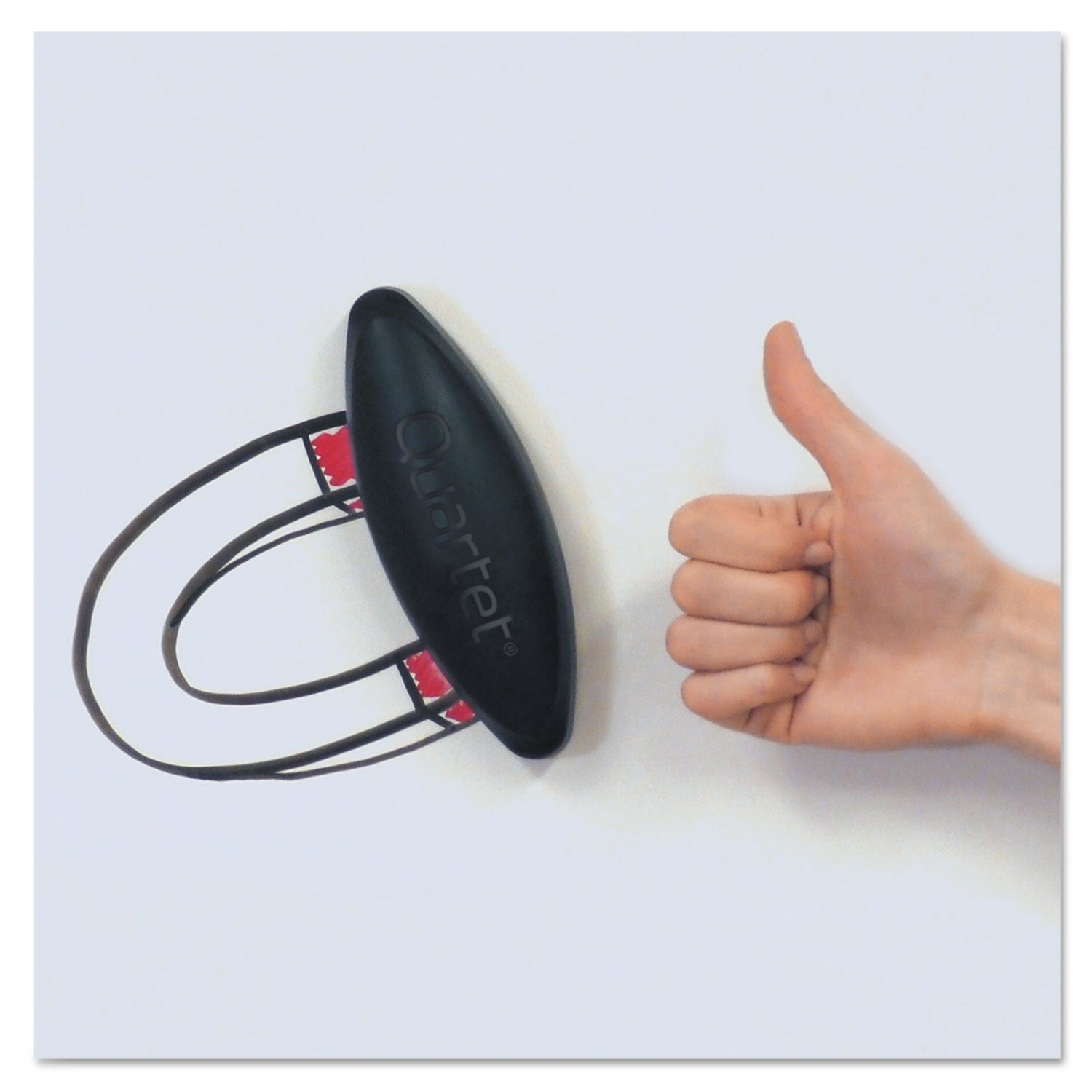 2" Width x 6.50" Length - Used as Ink Remover, Dust Remover, Spot Remover - Magnetic, Comfortable Grip - Black - Felt, Foam - 1 Each