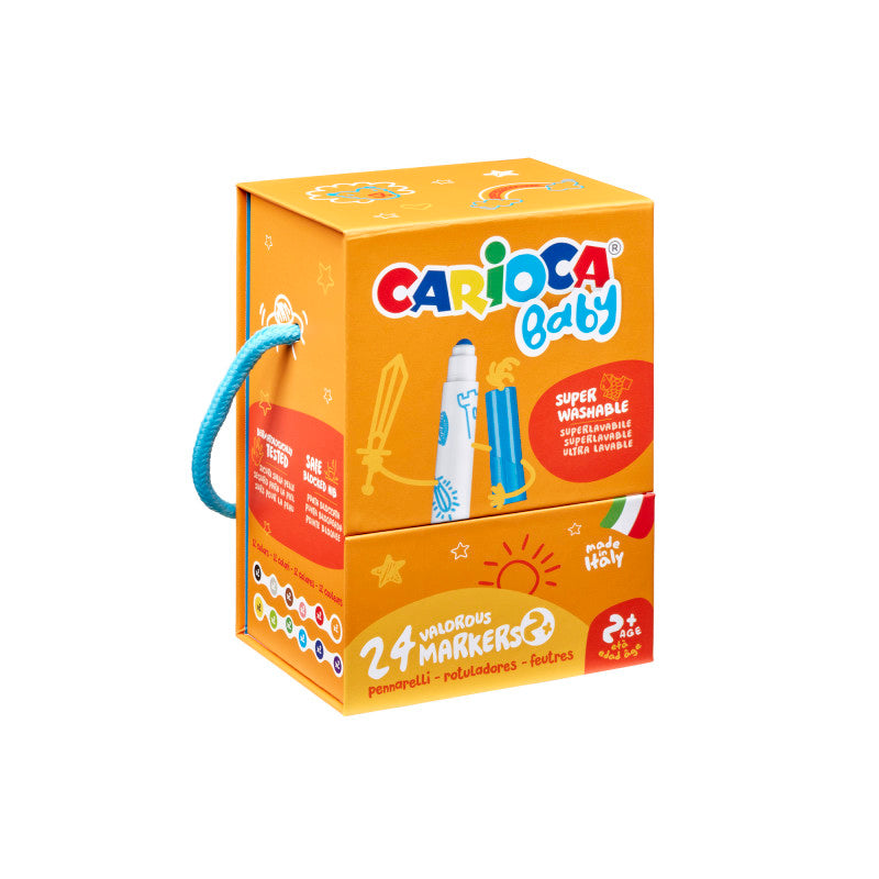 Baby Valorous Washable Markers 2+ Hard Box - 24 Pieces