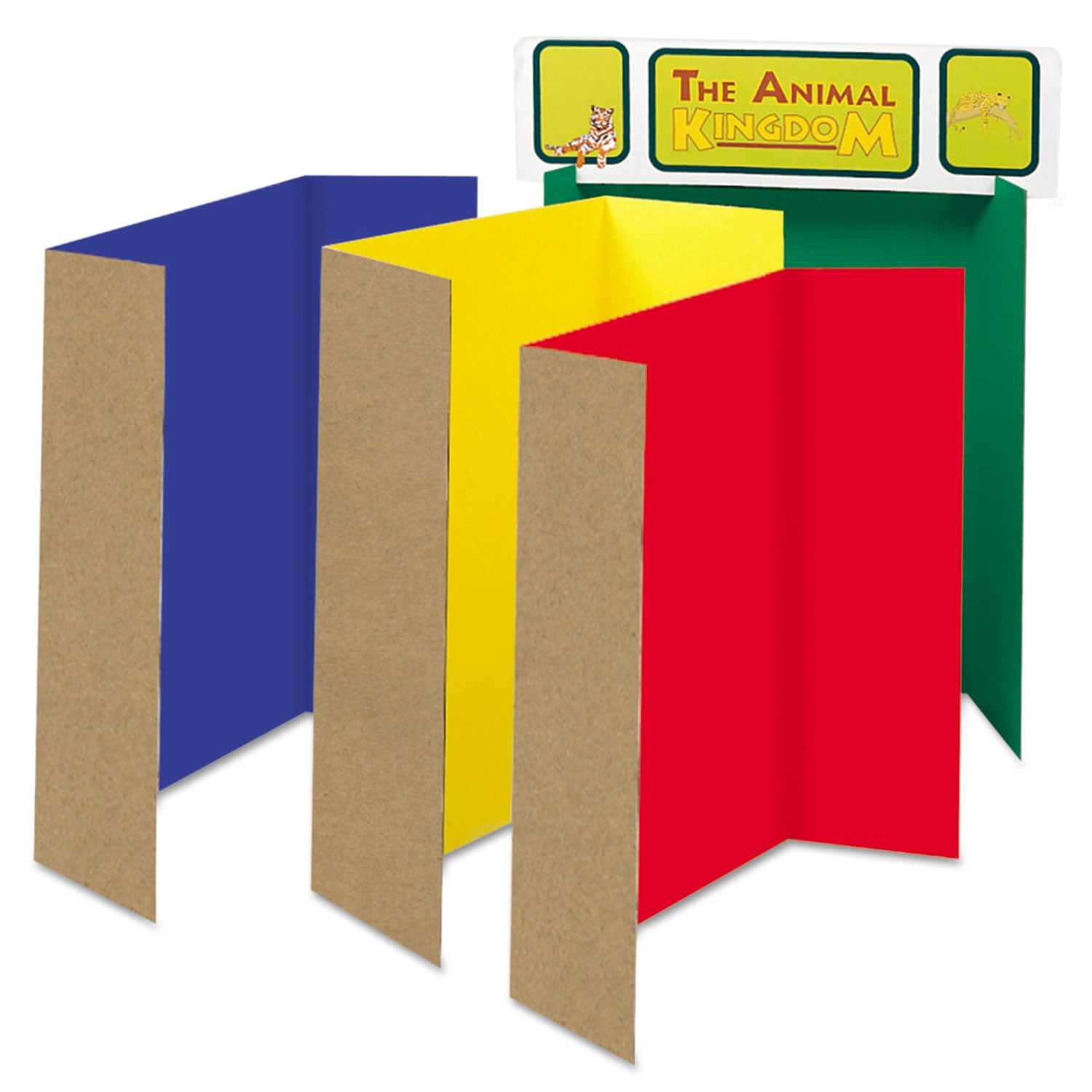 Pacon Presentation Boards, Tri-fold, Assorted Colors, 36" x 48", 1 Carton