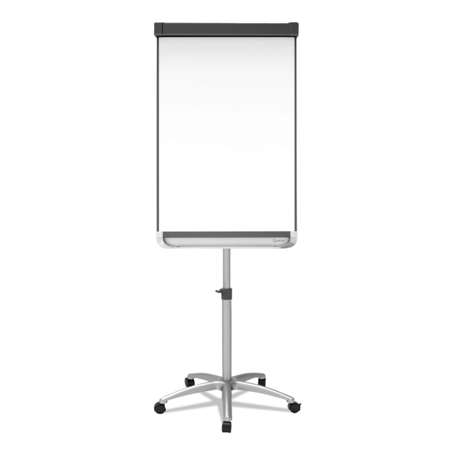 Quartet Prestige 2 Mobile Presentation Easel, 24" x 36", White Painted Steel Surface, Graphite Aluminum Frame, Vertical, Magnetic, Includes 1 Easel, Flip Chart Holder, 4 Dry Erase Markers, 2 Magnets
