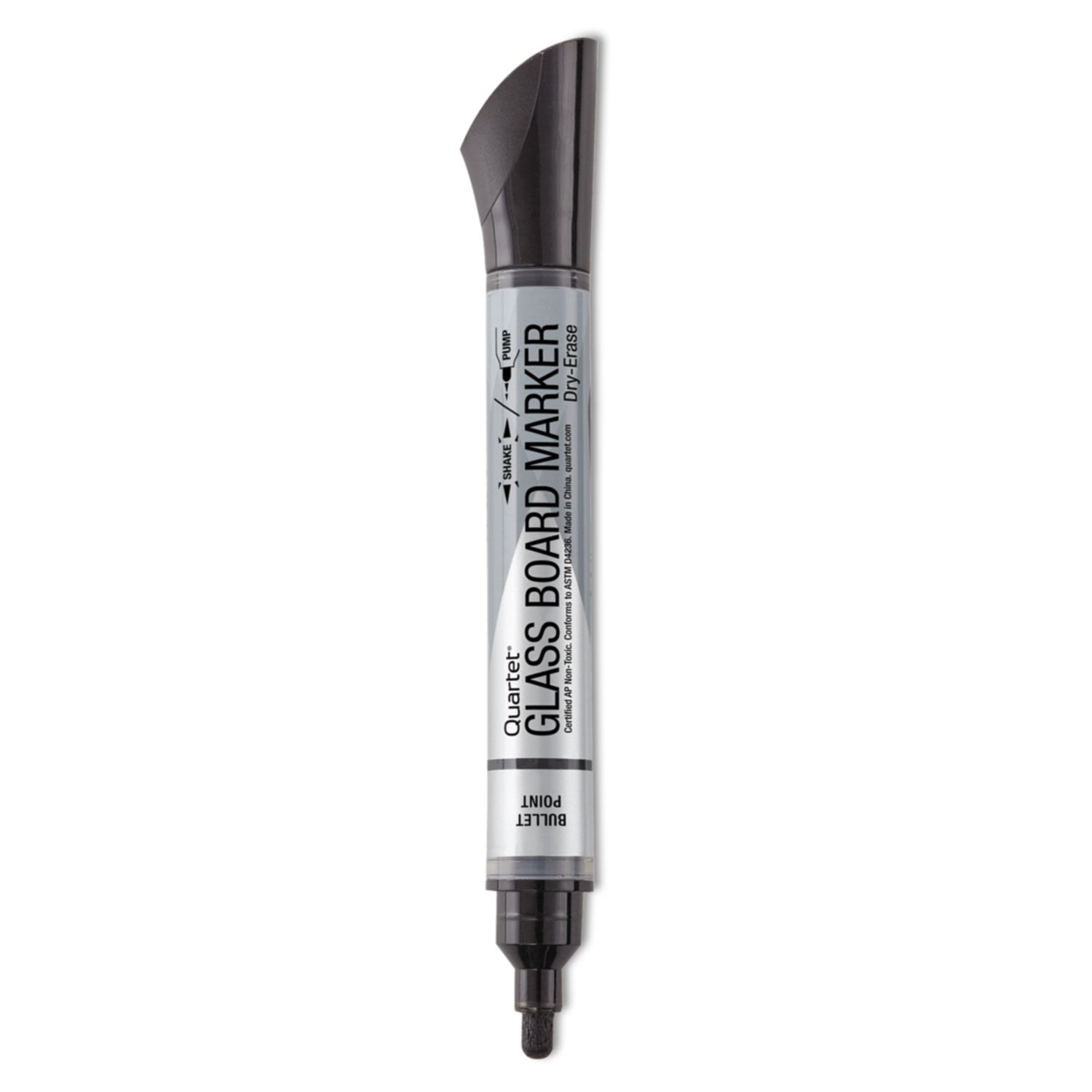 Quartet Premium Dry-Erase Markers for Glass Boards, Bullet Point, Black Ink, 1 Dozen