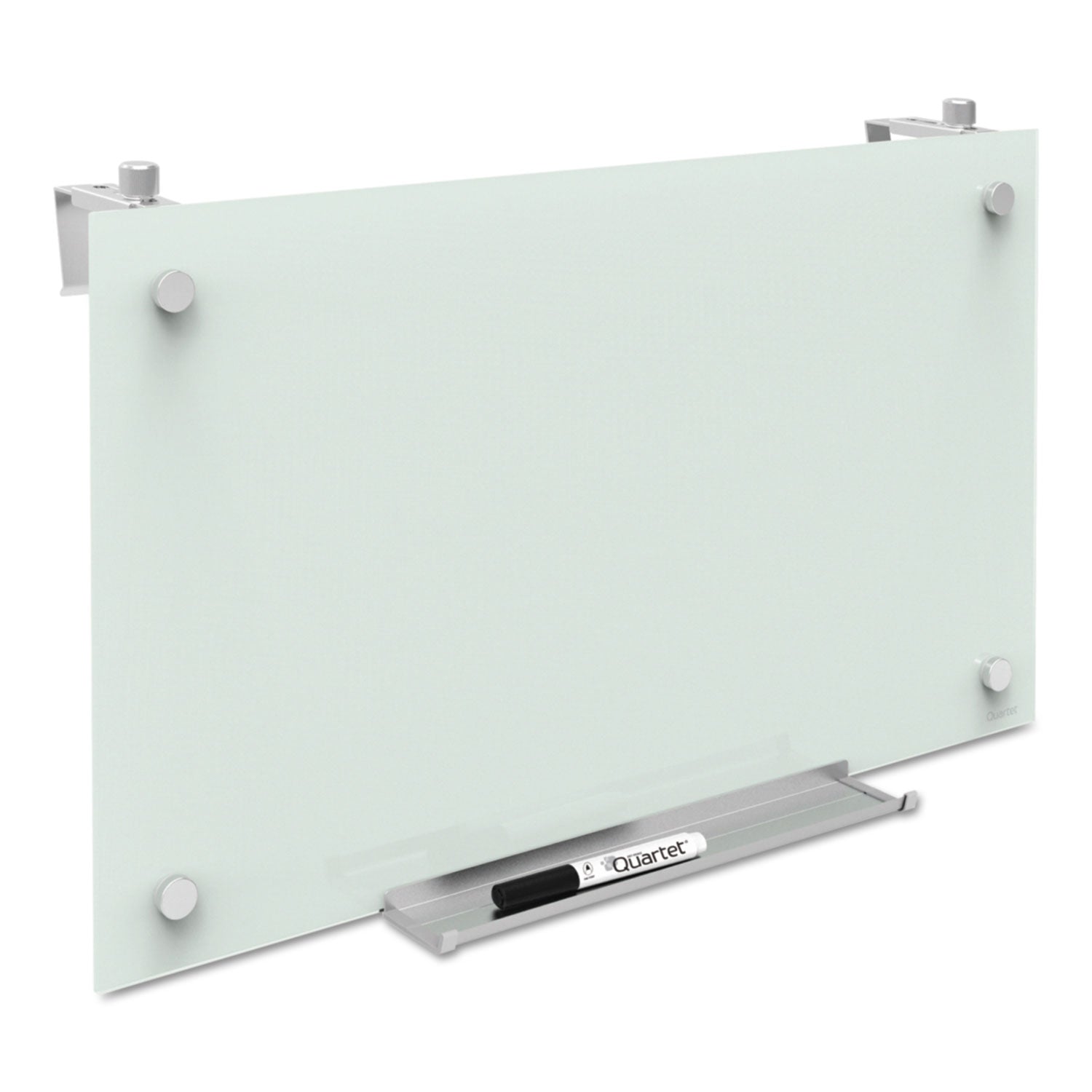 30" (2.5 ft) Width x 18" (1.5 ft) Height - White Tempered Glass Surface - Rectangle - Horizontal/Vertical - Magnetic - 1
