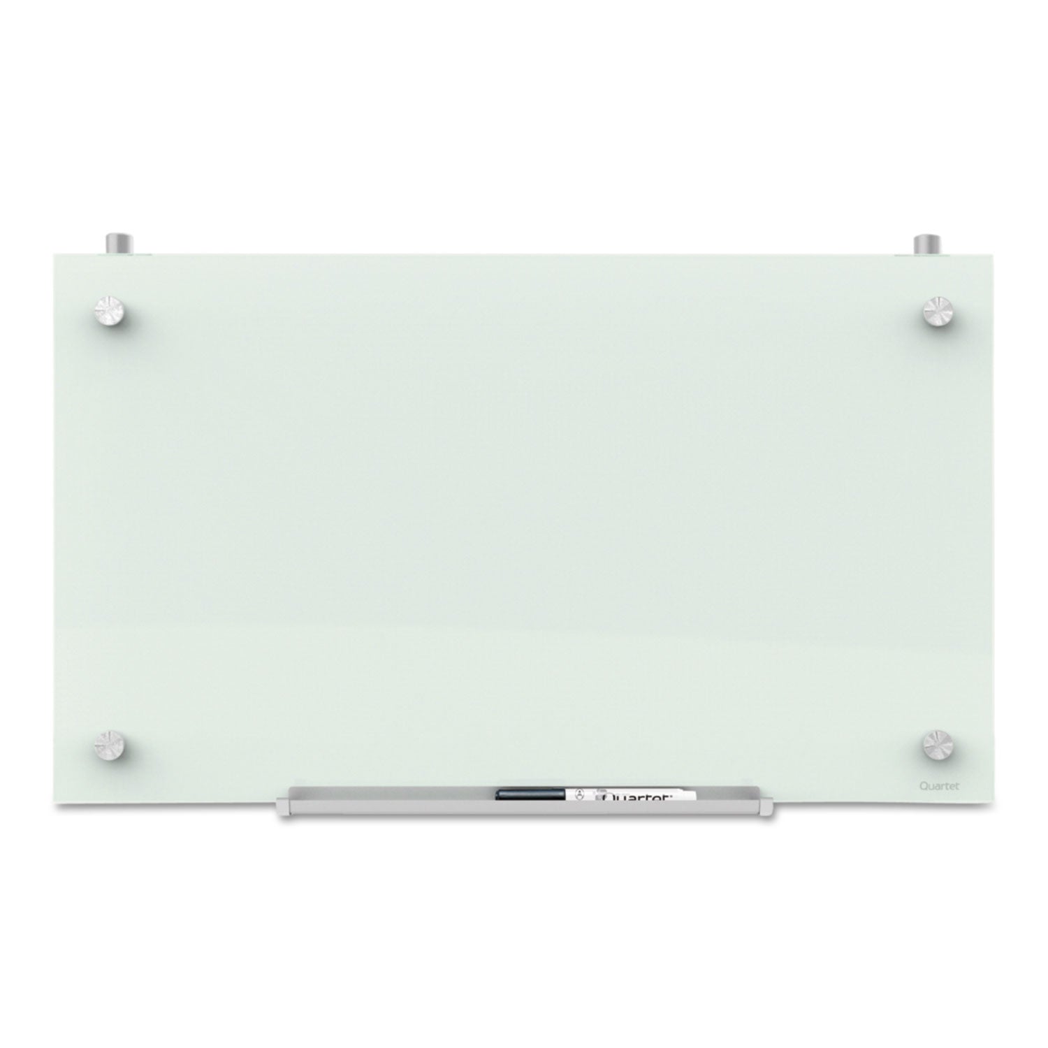 30" (2.5 ft) Width x 18" (1.5 ft) Height - White Tempered Glass Surface - Rectangle - Horizontal/Vertical - Magnetic - 1