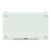 30" (2.5 ft) Width x 18" (1.5 ft) Height - White Tempered Glass Surface - Rectangle - Horizontal/Vertical - Magnetic - 1
