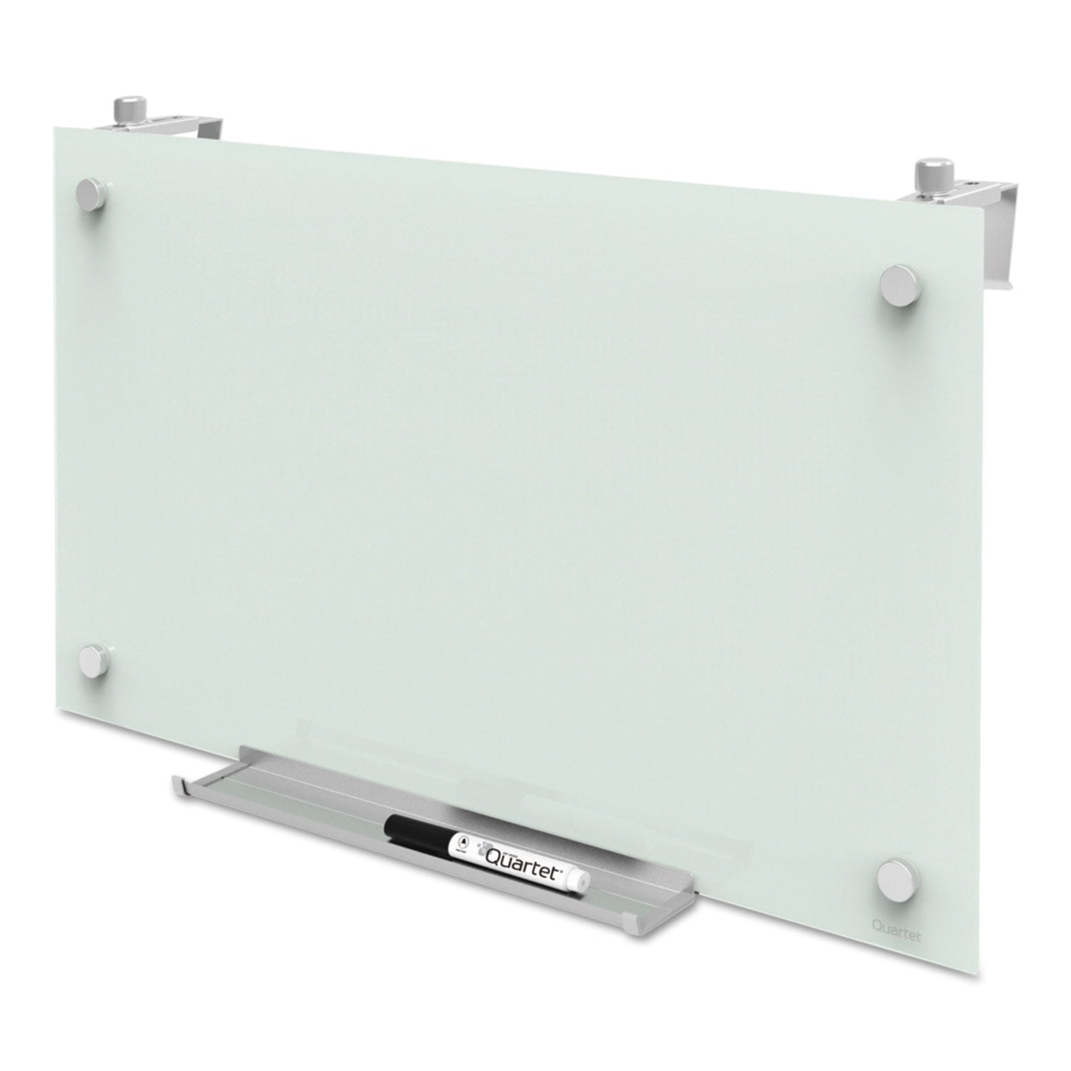 30" (2.5 ft) Width x 18" (1.5 ft) Height - White Tempered Glass Surface - Rectangle - Horizontal/Vertical - Magnetic - 1