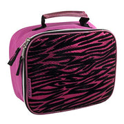 Pink Zebra Felt Lunch Bag for Girls, Women, School, Work, Travel