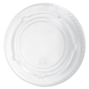Kal-Clear/Nexclear Drink Cup Lids, Flat Lid with No Slot, Fits 12 oz to 20 oz Cold Cups, Plastic, Clear, 1,000/Carton