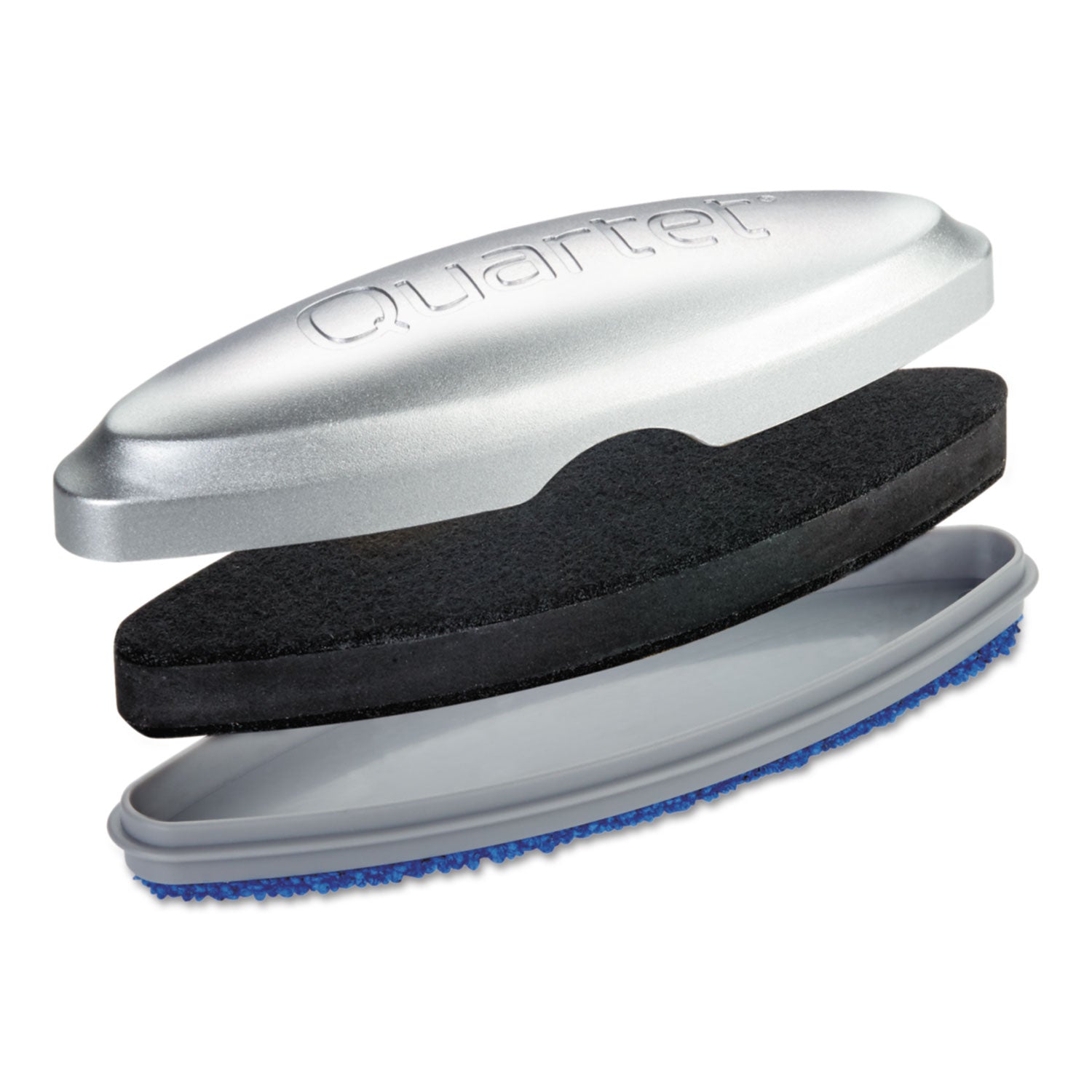 2" Width x 6.50" Length - Used as Ink Remover, Residue Remover - Magnetic, Durable, Easy-grip Handle - Silver - Felt, MicroFiber - 1 Each