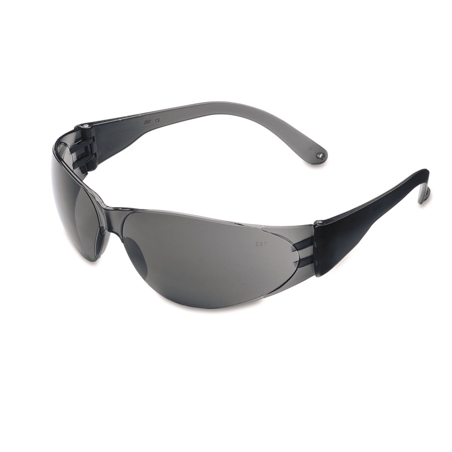Checklite Scratch-Resistant Safety Glasses, Gray Lens, 12/box
