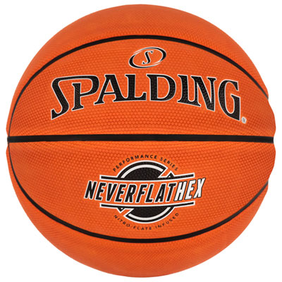 Spalding Neverflat Hexagrip Basketball, Orange, Size 7, 29.5
