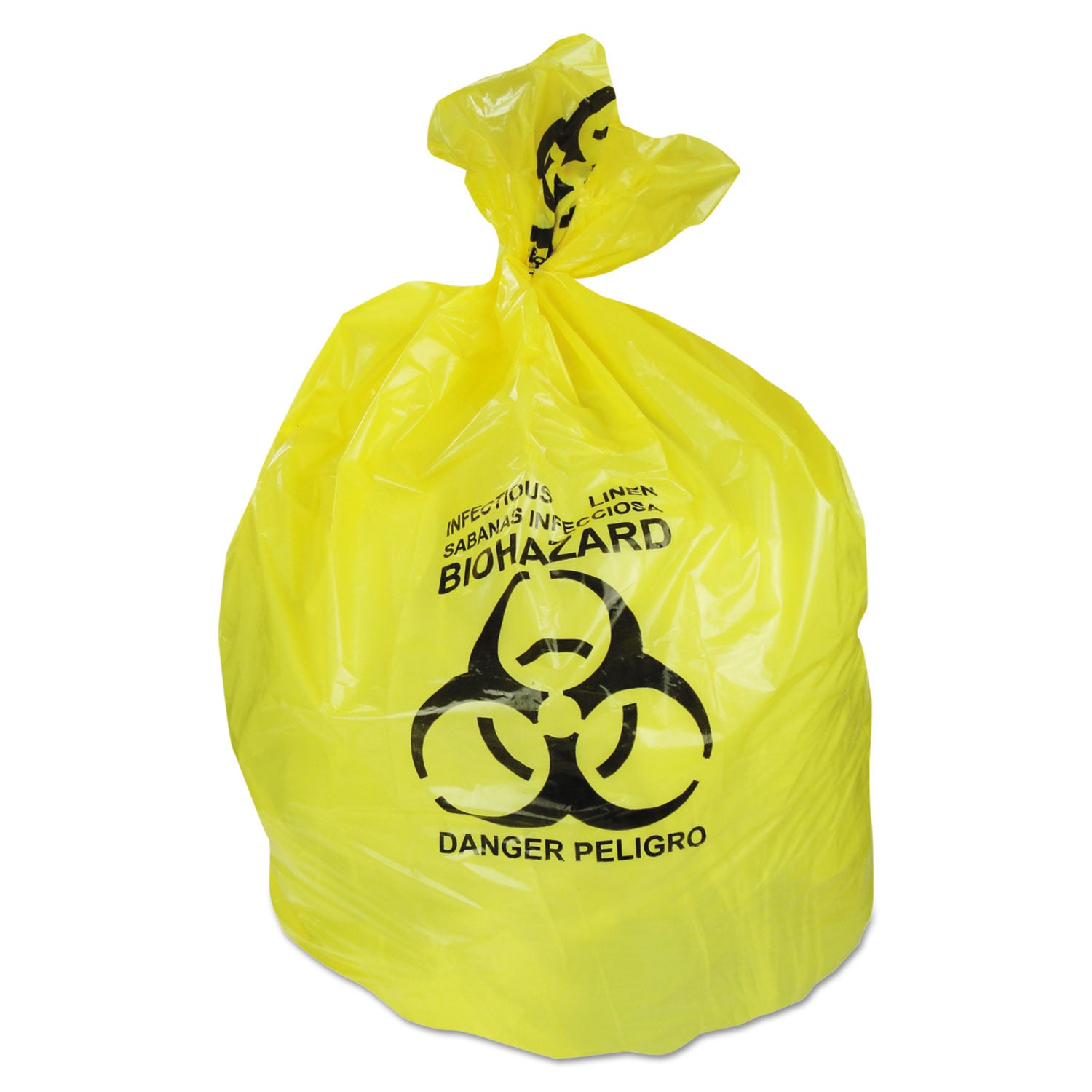 Heritage 1.3 mil Color-coded Can Liner - 30 gal Capacity - 43" Length x 30" Width x 1.30 mil (33 Micron) Thickness - Low Density - Yellow - Commercial, Healthcare Can - 200 / Carton