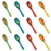 Wooden Fiesta Maracas - 12 Pieces