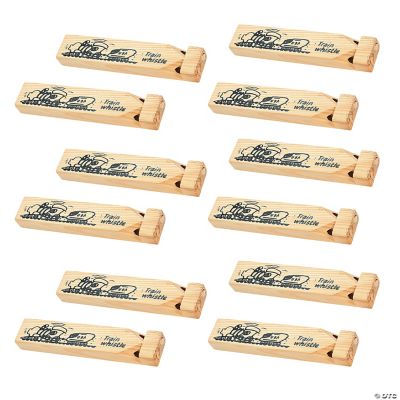 Wooden Train Whistles - 12 Pieces
