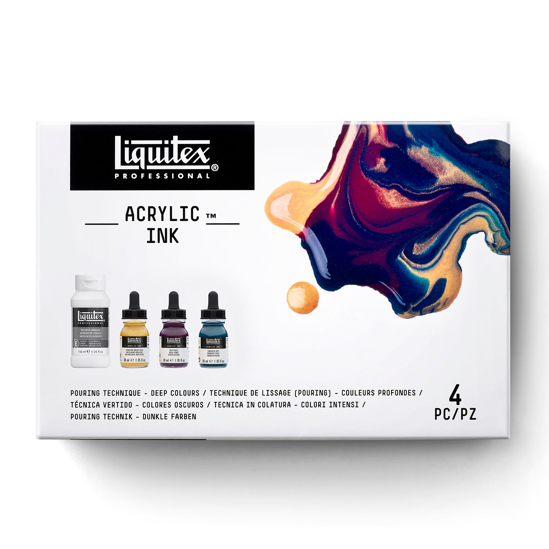 LQ Ink  Pouring Technique Deep Colors Set