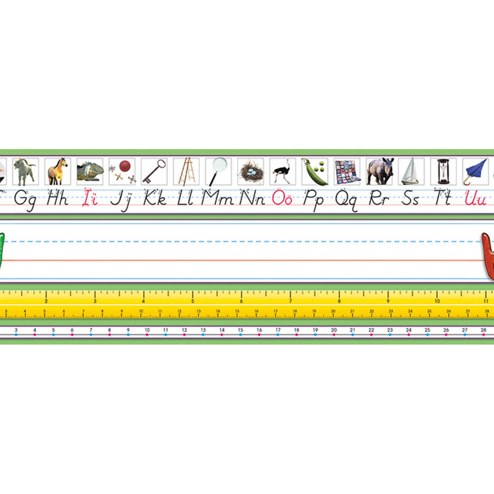 Adhesive Primary Modern Manuscript Desk Plates, 17.5 x 4", Pack of 36