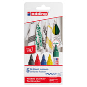 edding 4500 Textile Marker - Set of 5 - Basic
