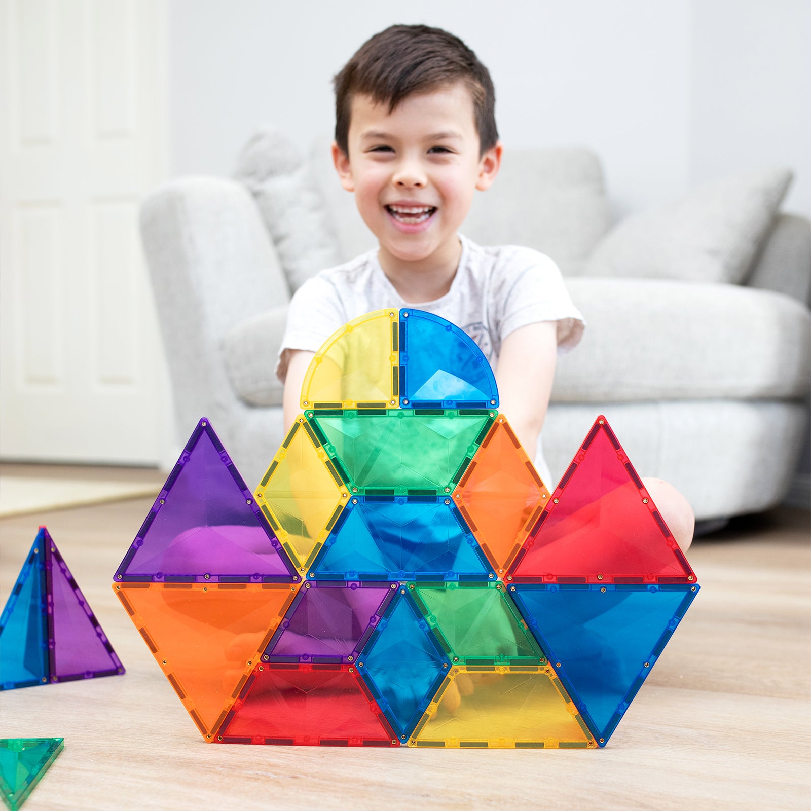 Magnetic Tiles Rainbow Shape Expansion Pack, 36 Pieces