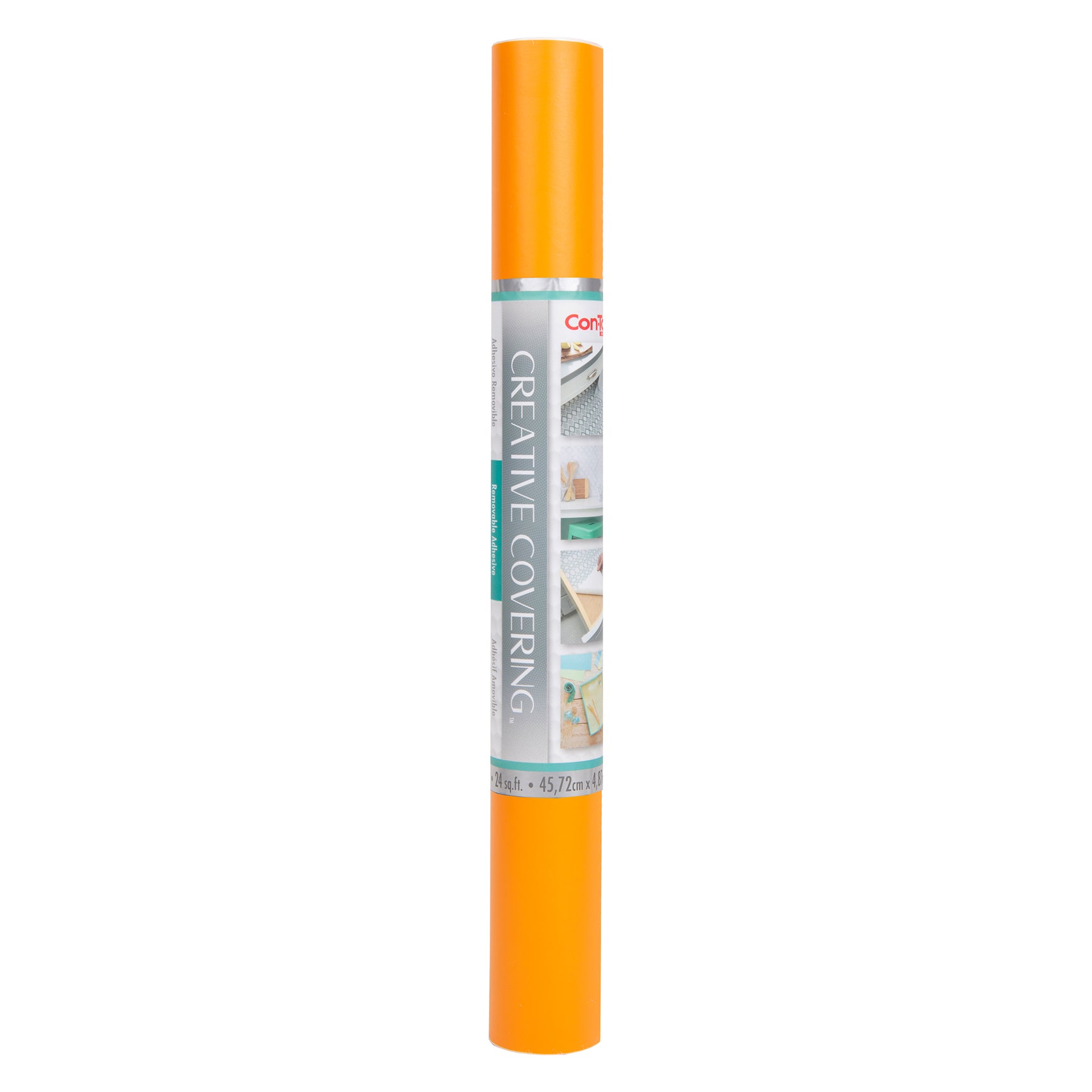 Creative Covering™ Adhesive Covering, Orange, 18" x 16 ft