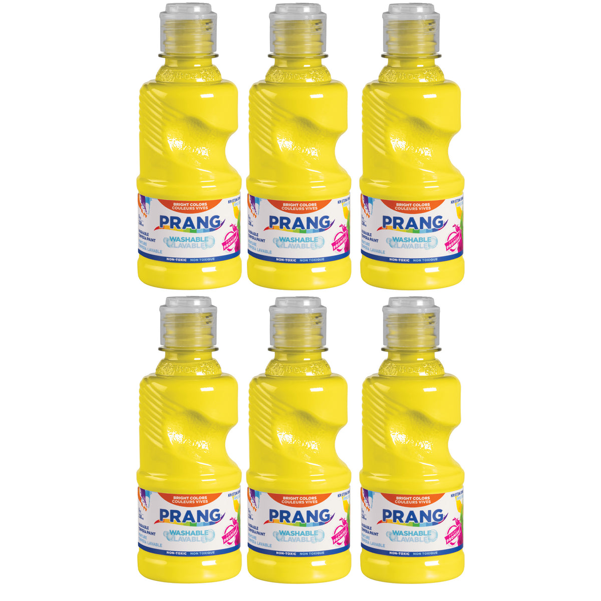 (6 EA) TEMPERA PAINT WASH 8OZ YLW