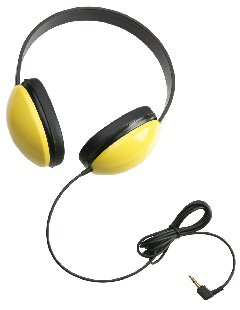 Listening First Stereo Headphone with 2-layered Cut and Chew Resistant Cord, Yellow